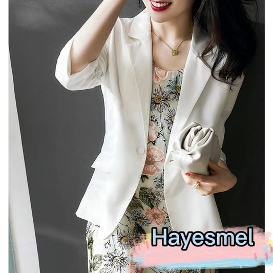 小香风休闲时尚小西装职业套装女夏款气质女神范西服连衣裙两件套