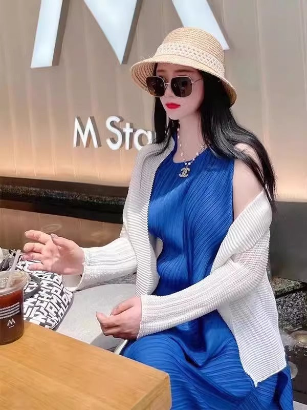 2025春季新款褶皱时尚套装女高级感气质显瘦长袖上衣半身裙两件套
