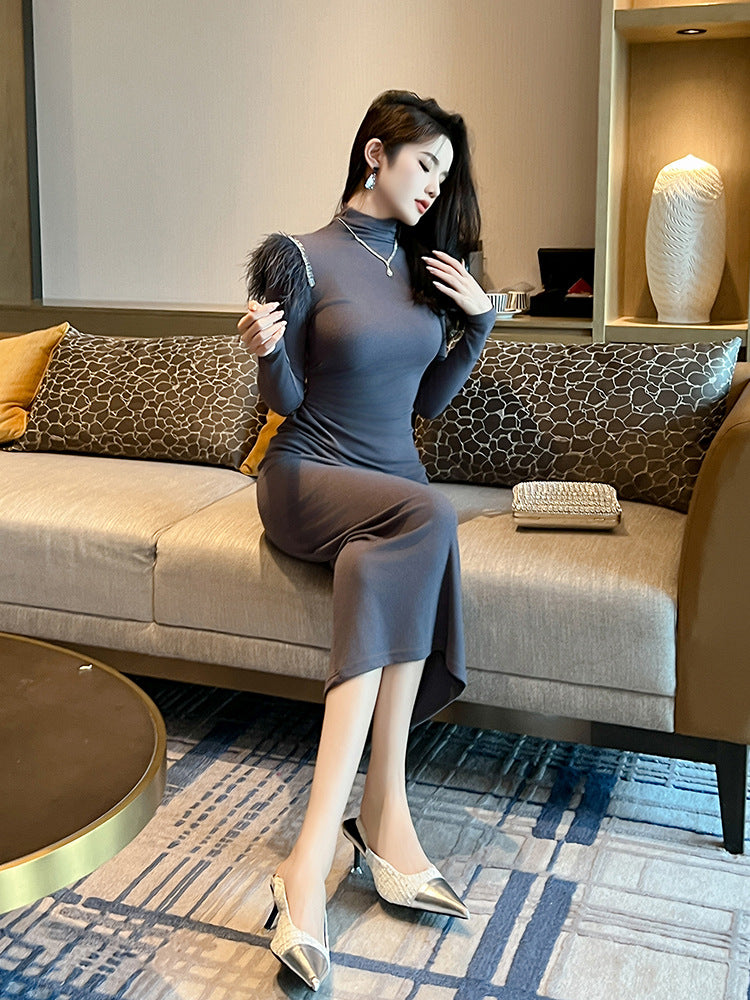 2025秋冬新款时尚气质百搭显瘦长袖上衣+高腰半身裙两件套套装女